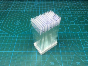 vertical microscope slide holderstorage parametric biology microscopy 3d print model - Mito3D