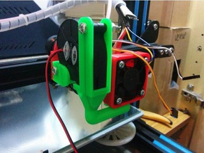 cr-10 cr-10s montagem de ventilador bltouch pwm fã 5015 12v 3d a impressora os acessórios extrusora fanmount 3d print model - Mito3D