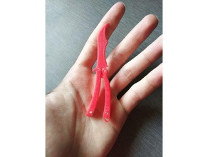 csgo mini cuchillo de la mariposa llavero 3d impresión 3d print model - Mito3D