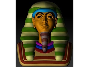 egipto rey tut art La impresión en 3d el antiguo busto figura kingtut scupture 3d print model - Mito3D