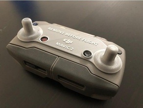 dji mavic 2 controlador remoto exibição do protetor de joystick guarda rc veículos dij pro zoom 3d print model - Mito3D