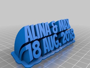alina max sweeping 2-line bangers office customized 3d print model - Mito3D