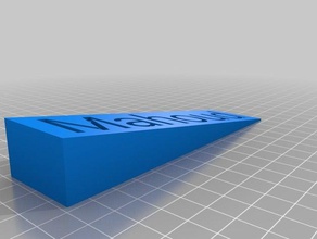 mi personalizar el tope de la puerta mahoud hogar 3d print model - Mito3D