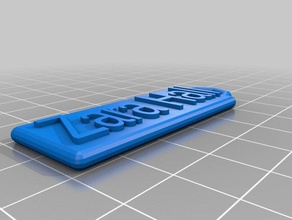 mon personnalisés arrondi simple zara fob porte-clés 3d print model - Mito3D