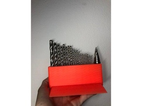 drill bits holder10-15mm tool holders boxes workshop 3d print model - Mito3D