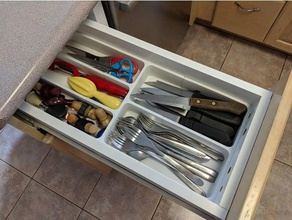 kitchen drawer organizer custom organization cutlery 3d print model - Mito3D