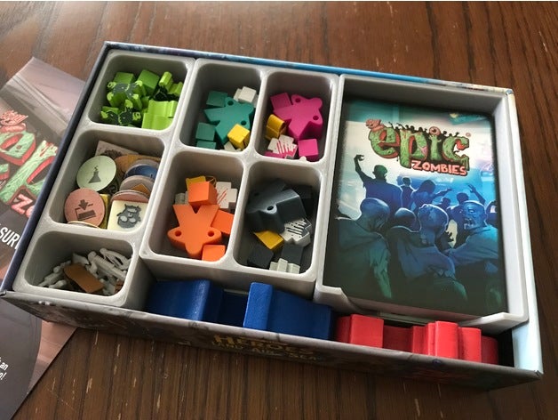 tiny epic zombies tez storage solution games boardgame 3D print model - Mito3D