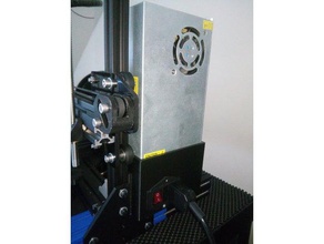 vertical psu case tevo 3d printer accessories 12v power supply cover switch mount tarantula 3d print model - Mito3D