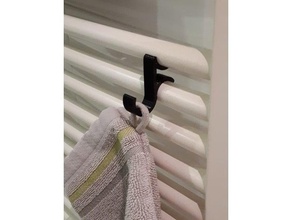 heaterradiator gancho casa de banho toalha titular 3d print model - Mito3D