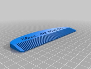 eliazi tel hair comb bathroom customized 3d print model - Mito3D