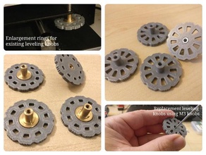 anycubic i3 mega bed levelling knobs 3d printer parts leveling created freecad 3d print model - Mito3D