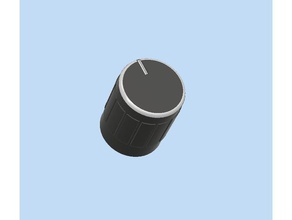 modelo de control botón giratorio eje 6mm la electrónica diy mando perilla volumen 3d print model - Mito3D
