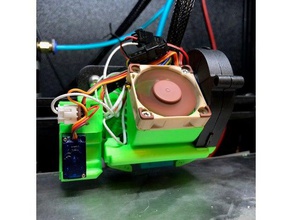 héroe v3 bfptouch sensor 3d de la impresora partes ender 3 conducto del ventilador montaje servo 3d print model - Mito3D