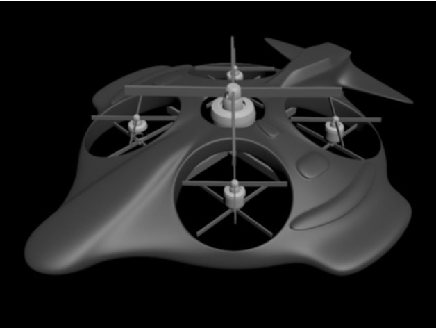 supra drone body 05 art 3D print model - Mito3D