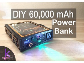 diy 222wh powerbank 3d printing battery charger electronics led plug power supply switch usb 3d print model - Mito3D