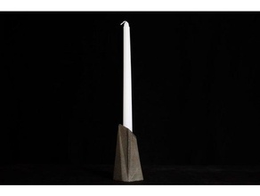 facetas titular de la vela hormigón del molde decoración geométricas lowpoly baja poli 3d print model - Mito3D
