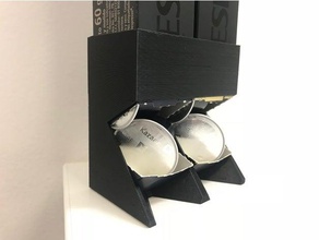 l'abri de la poussière nespresso capsule titulaire deux boîtes version ménage 3d print model - Mito3D