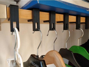 clothes hanger hook ikea ekeby shelves organization hack shelf bracket 3d print model - Mito3D