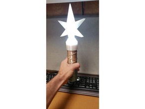 light up wand torch toys games flashlight magic staff wizard 3d print model - Mito3D