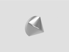 spericon tourné triangle de roulement fonctionnel la sculpture les mathématiques art openscad sphericon 3d print model - Mito3D