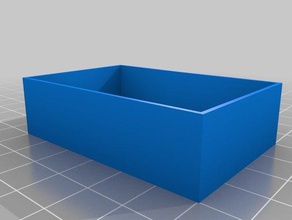 simple open box 40x60 17mm high containers customized 3d print model - Mito3D
