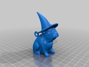 pugdalf keychains wizard 3d print model - Mito3D
