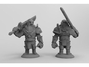 guerrero errante espada maldita los juguetes juegos de la fantasía en miniatura miniaturas 3d print model - Mito3D