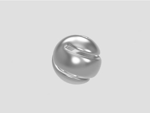 sphericon hexágono base esfera tratamiento de lleno a la rodadura escultura funcional matemáticas art openscad 3d print model - Mito3D