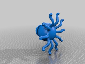 10 legged octopus top hat toys games 3d print model - Mito3D