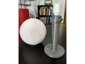 Mond-Lampe e27 Dekor Lampenschirm 3d print model - Mito3D