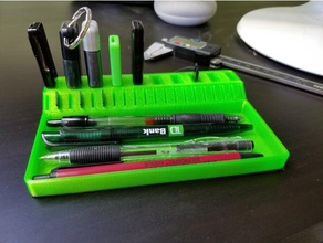 pen microsd usb organizer organization holder micro sd pencil stick 3d print model - Mito3D