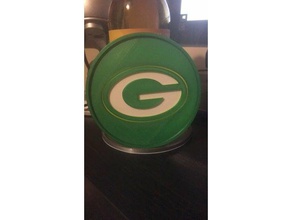 green bay packers coaster kitchen dining nfl 3d print model - Mito3D