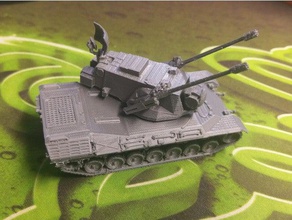 flakpanzer gepard 1100 mais fácil de torre impressão veículos aaa anti-aéreo moderno tanque 3d print model - Mito3D