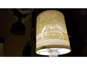 Pferd lithophane Lampenschirm Dekor Licht Lithographie 3d print model - Mito3D
