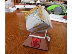 avatar last airbender cube map art Carte en 3d globe 3d print model - Mito3D