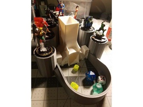 hall giustizia dadi torre giocattolo gioco accessori da tavolo boardgames dc comics heroclix justice league 3d print model - Mito3D