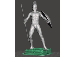 greek spartan soldier remix sculptures figure sculpture hoplite statue warrior 3d print model - Mito3D