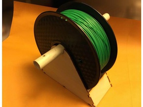3d printer filament holder plywood pvc accessories printing spool lasercut laser cutter 3d print model - Mito3D