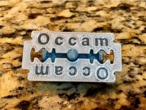 occams razor signs logos kiss mmu multimaterial ockham simple theory 3d print model - Mito3D