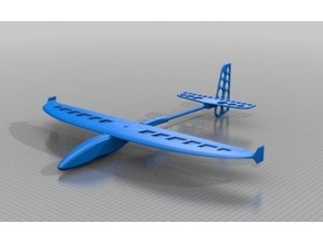 dlg complete data wing fuselage tail elevator rc vehicles 3d print model - Mito3D
