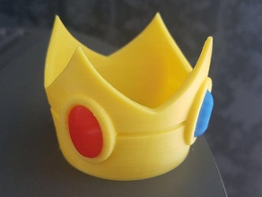 princess peach crown gems costume cosplay halloween mario nintendo super 3d print model - Mito3D