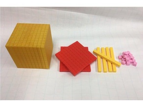 base ten blocks number sense math art 3d print model - Mito3D
