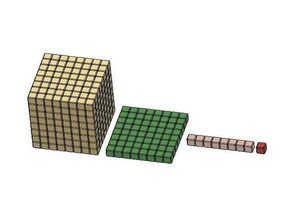 da base de dados oito blocos senso numérico matemática arte 3d print model - Mito3D