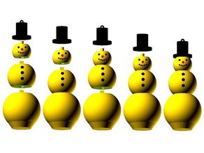 customizable modular snowman creatures christmas customizer 3d print model - Mito3D