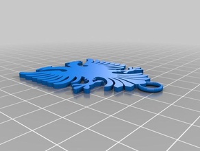 Schlüssel-Kette, Albanischer Adler 3d drucken 3d print model - Mito3D