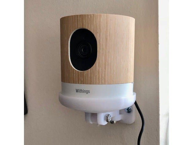 adjustable withings nokia home camera wall mount 3D print model - Mito3D