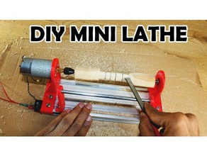 diy mini lathe machine minilathe woodworking 3d print model - Mito3D
