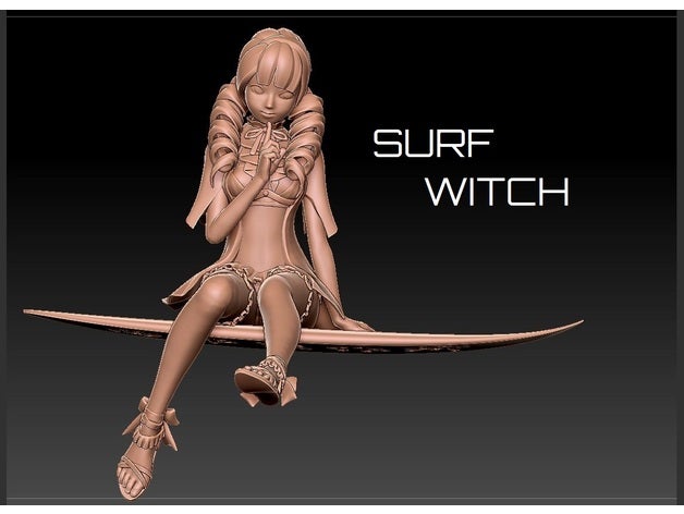 surf strega sculture 3D print model - Mito3D