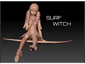 surf witch sculptures 3d print model - Mito3D