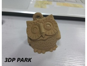 sourire chouette de remplissage l'anneau liège filaments la mode animal art modèle jouet 3d print model - Mito3D